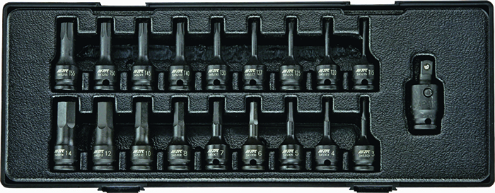 JTC-K3191 3/8"DR.19PCS IMPACT BIT SOCKET SET